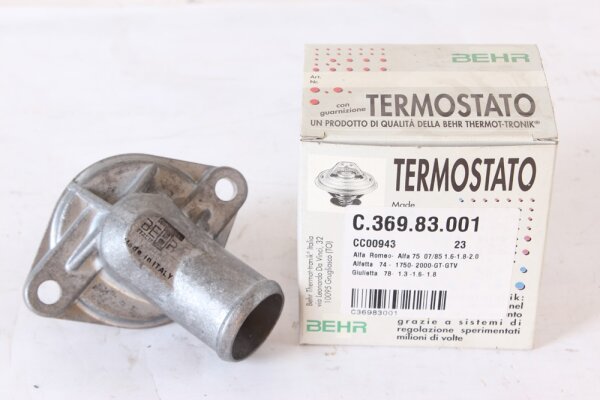 Thermostat 83 °C mit Gehäuse Alfa 75+90+Alfetta/GT/V+Giulietta+Spider NEU