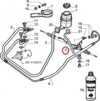 Servolenkungsschlauch -leitung NOS-Alfa 75 2.4 TD