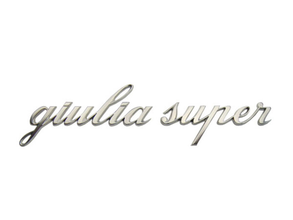 Schriftzug "giulia super" Kleinbuchstaben