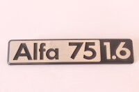 Modellzeichen Schriftzug Alfa 75 1.6 Alfa 75 1.6  NOS...