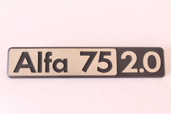 Modellzeichen Schriftzug Alfa 75 2.0 Alfa 75 2.0 NEU Original